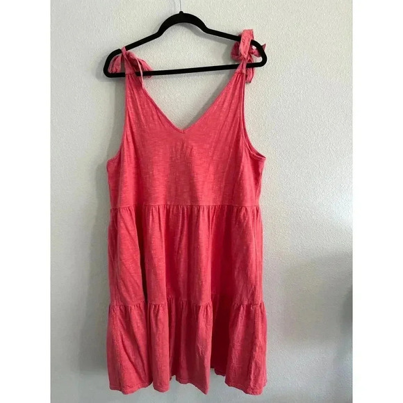 Nicole Sun Farer Tiered Tank Dress Southern Tide Coral - Picture 6 of 7
